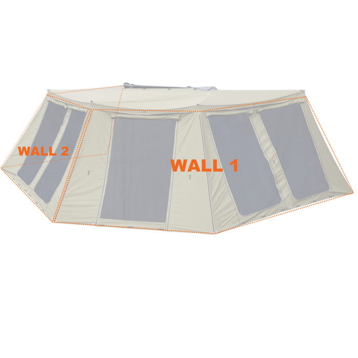 Peregrine 270 Left Deluxe Wall Set (W1+W2 Fits 5 Arm Awnings)