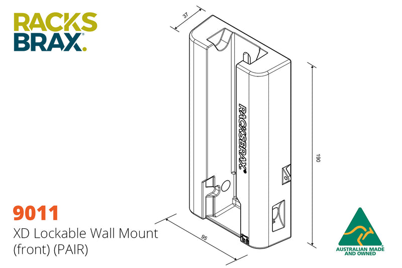 Racksbrax XD Lockable Wall Mount