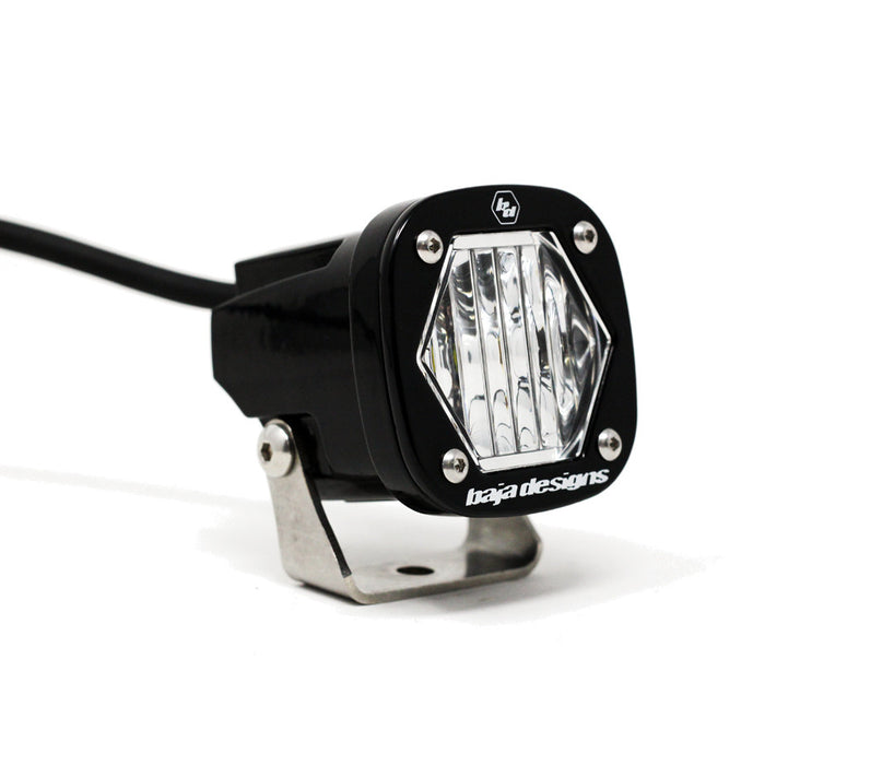 Baja Designs S1 black LED auxiliary light pod with clear wide cornering lens