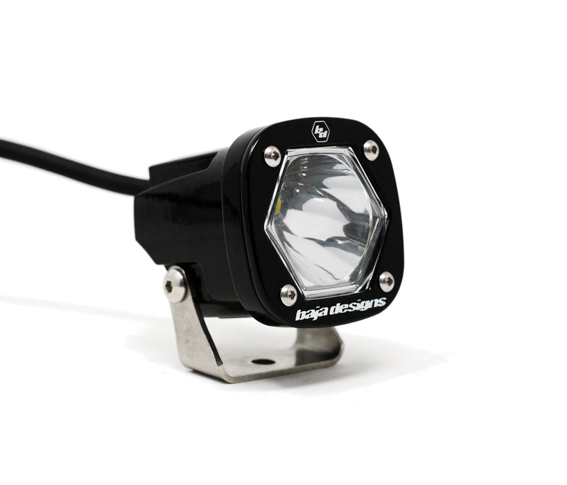 Baja Designs S1 black LED auxiliary light pod with clear spot lens