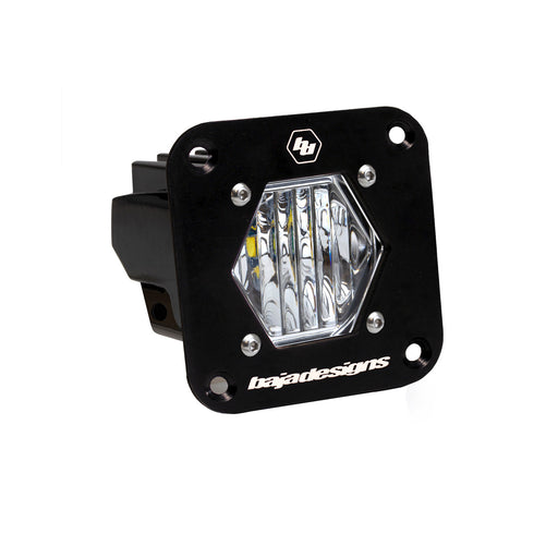 Baja Designs S1 flush mount auxiliary light pod black with clear wide cornering lens