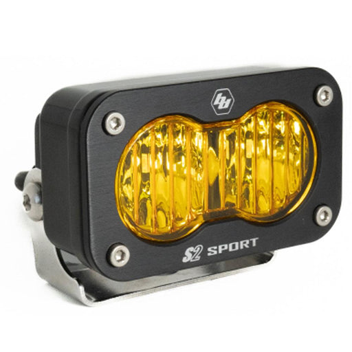 Baja Designs S2 sport black LED auxiliary light pod with amber wide cornering lens