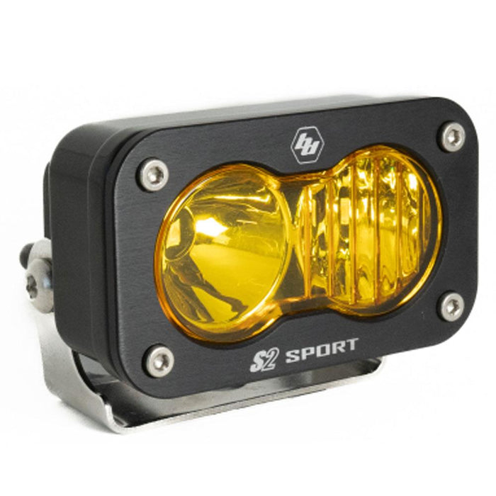 Baja Designs S2 sport black LED auxiliary light pod with amber driving/combo lens