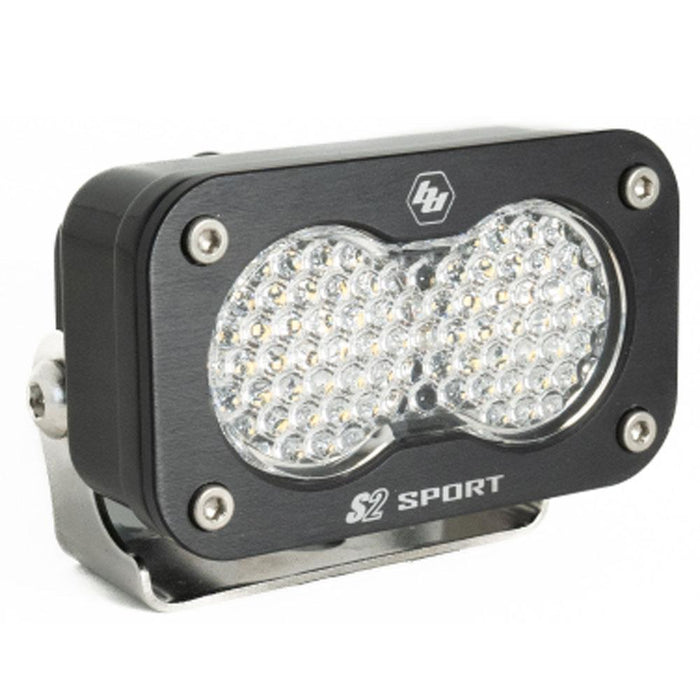 Baja Designs S2 sport black LED auxiliary light pod with clear work scene lens