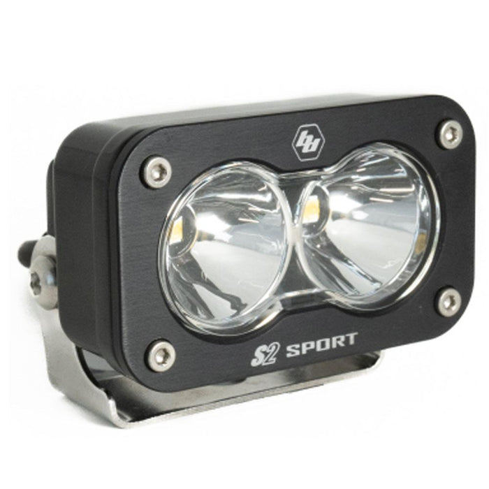 Baja Designs S2 sport black LED auxiliary light pod with clear spot lens