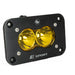 Baja Designs S2 sport black flush mount LED auxiliary light pod with amber spot lens