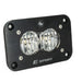 Baja Designs S2 sport black flush mount LED auxiliary light pod with clear wide cornering lens