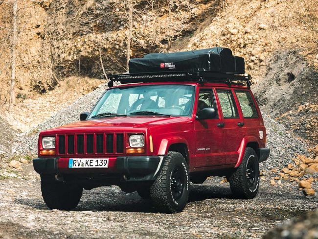 Jeep Cherokee Sport XJ tall roof rack