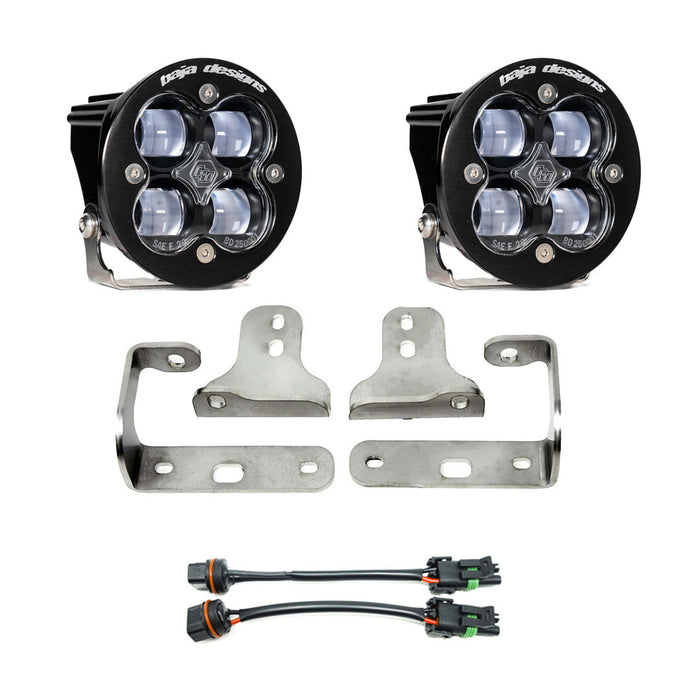 Jeep JL Fog Light Squadron-R SAE 18-Pres Wrangler JL Sport/Sport-S Fog Pocket Kit Baja Designs