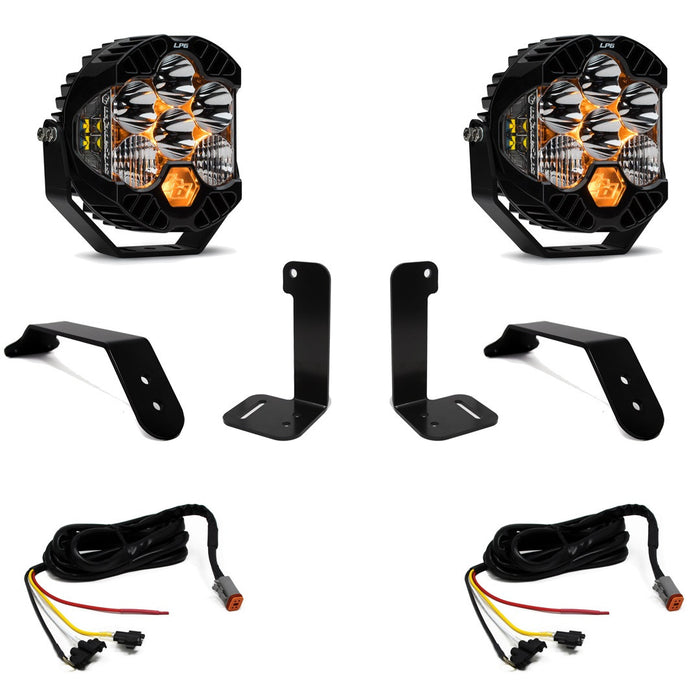 Jeep JL/JT Dual LP6 Auxiliary Light Kit Baja Designs