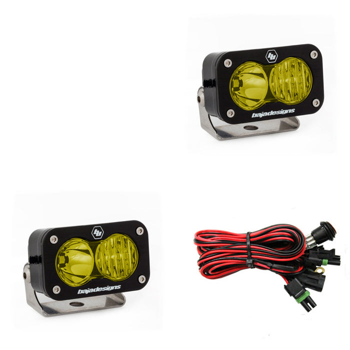 S2 Pro Black LED Auxiliary Light Pod Pair - Universal