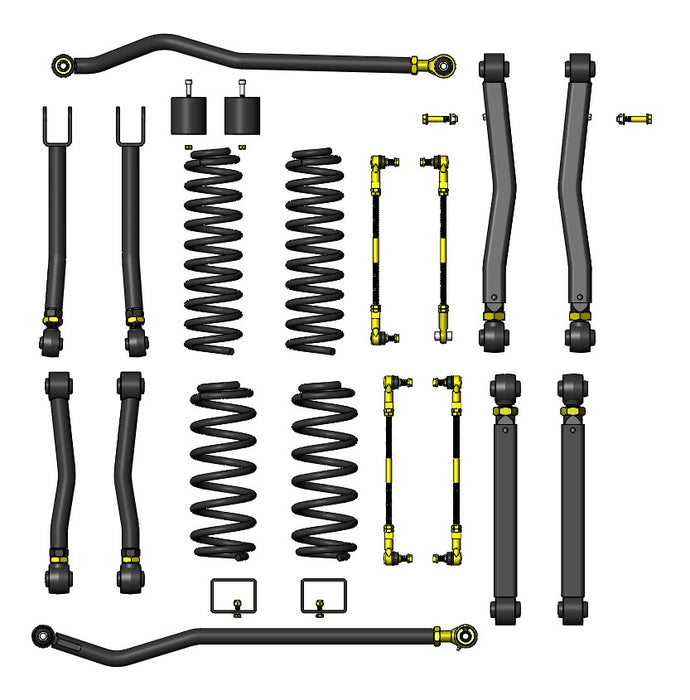 Clayton Offroad Jeep Wrangler 3.5" OVERLAND+ Lift Kit 2018+, JL / JL 4xE