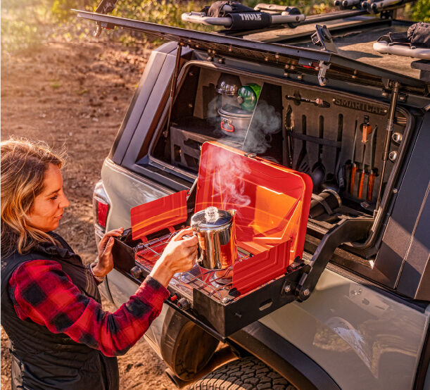 SMARTCAP EVO series camp kitchen in use