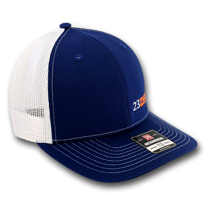 MER Adjustable Mesh Trucker Hat Blue & White