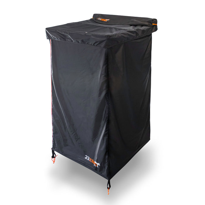 23 ZERO KESTREL VEHICLE SHOWER ENCLOSURE IN FULL-PRIVACY BLACK