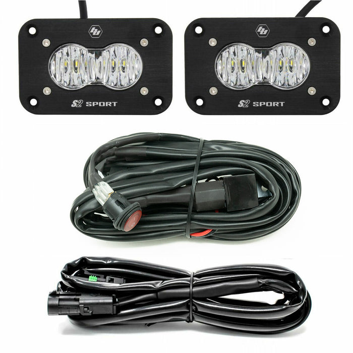 Baja Designs S2 Sport Black Flush Mount LED Auxiliary Light Pod