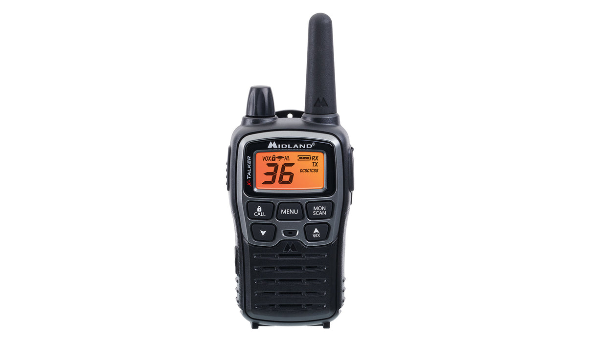 Midland X-TALKER, Pair of Radios with Batteries, DTC and USB Cable Charger