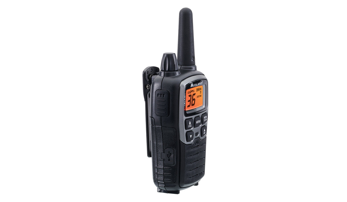 Midland X-TALKER, Pair of Radios with Batteries, DTC and USB Cable Charger